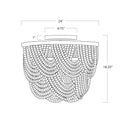 REGINA ANDREW, LORELEI WOOD BEAD FLUSH MOUNT, FLUSH MOUNT CEILING LIGHTS