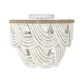 REGINA ANDREW, LORELEI WOOD BEAD FLUSH MOUNT, FLUSH MOUNT CEILING LIGHTS
