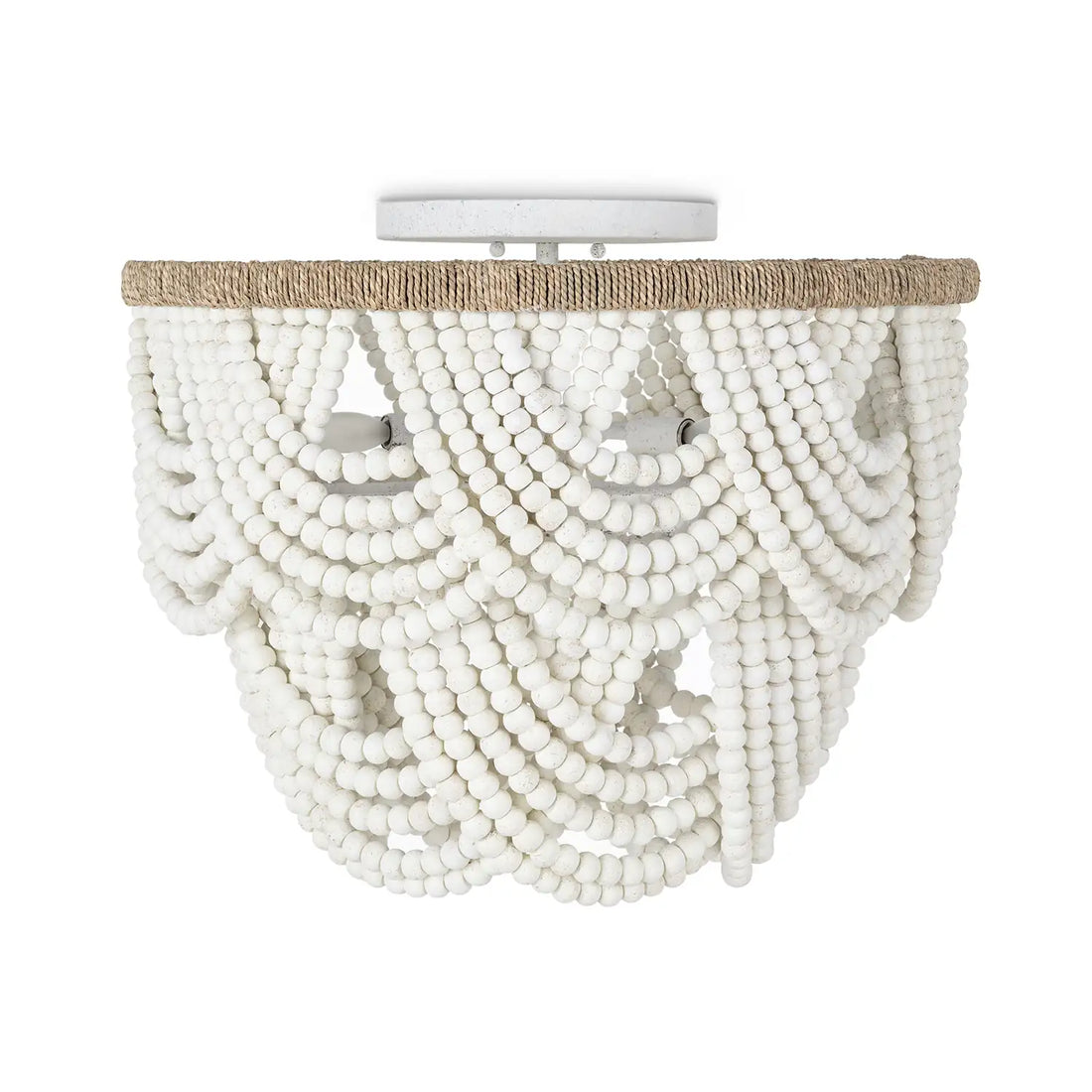 Regina Andrew, LORELEI WOOD BEAD FLUSH MOUNT, FLUSH MOUNT CEILING LIGHTS
