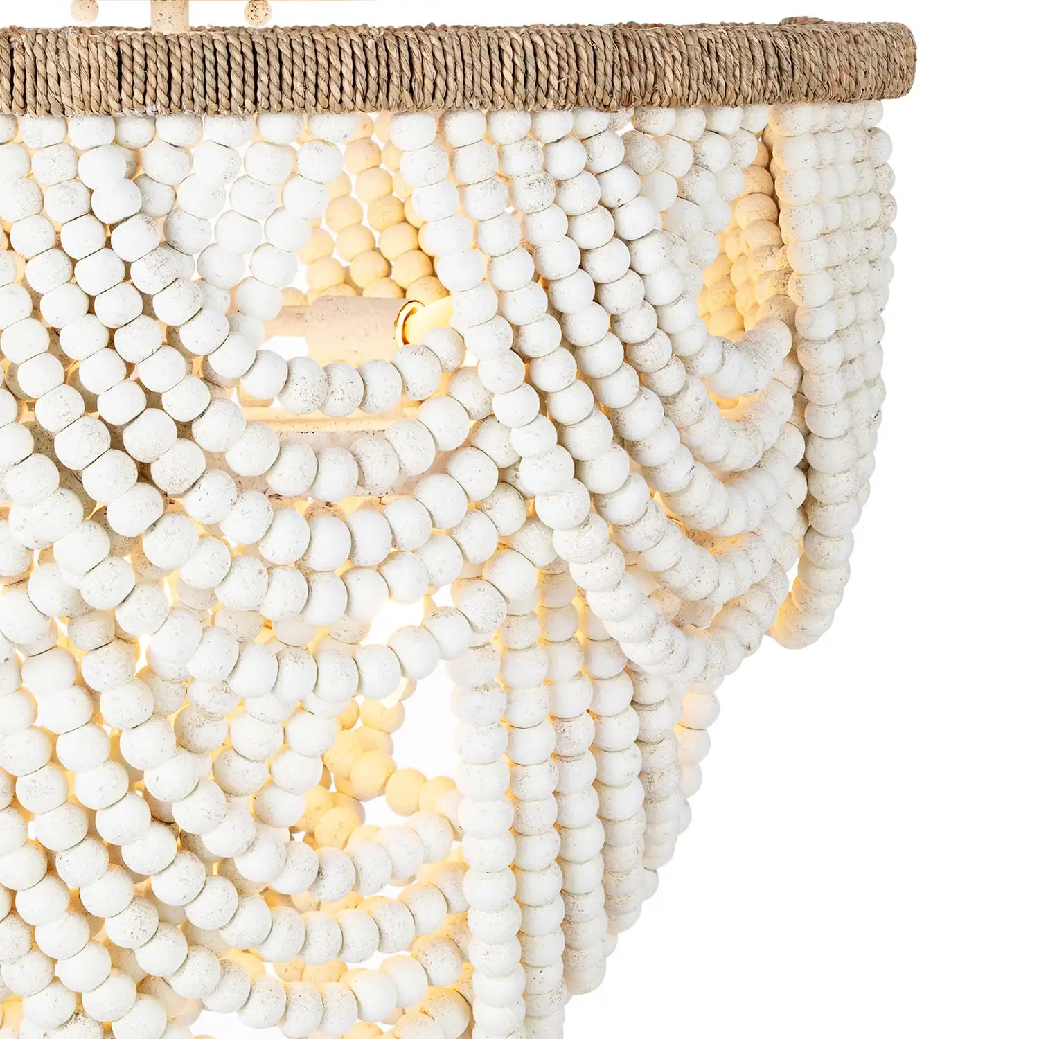 REGINA ANDREW, LORELEI WOOD BEAD FLUSH MOUNT, FLUSH MOUNT CEILING LIGHTS