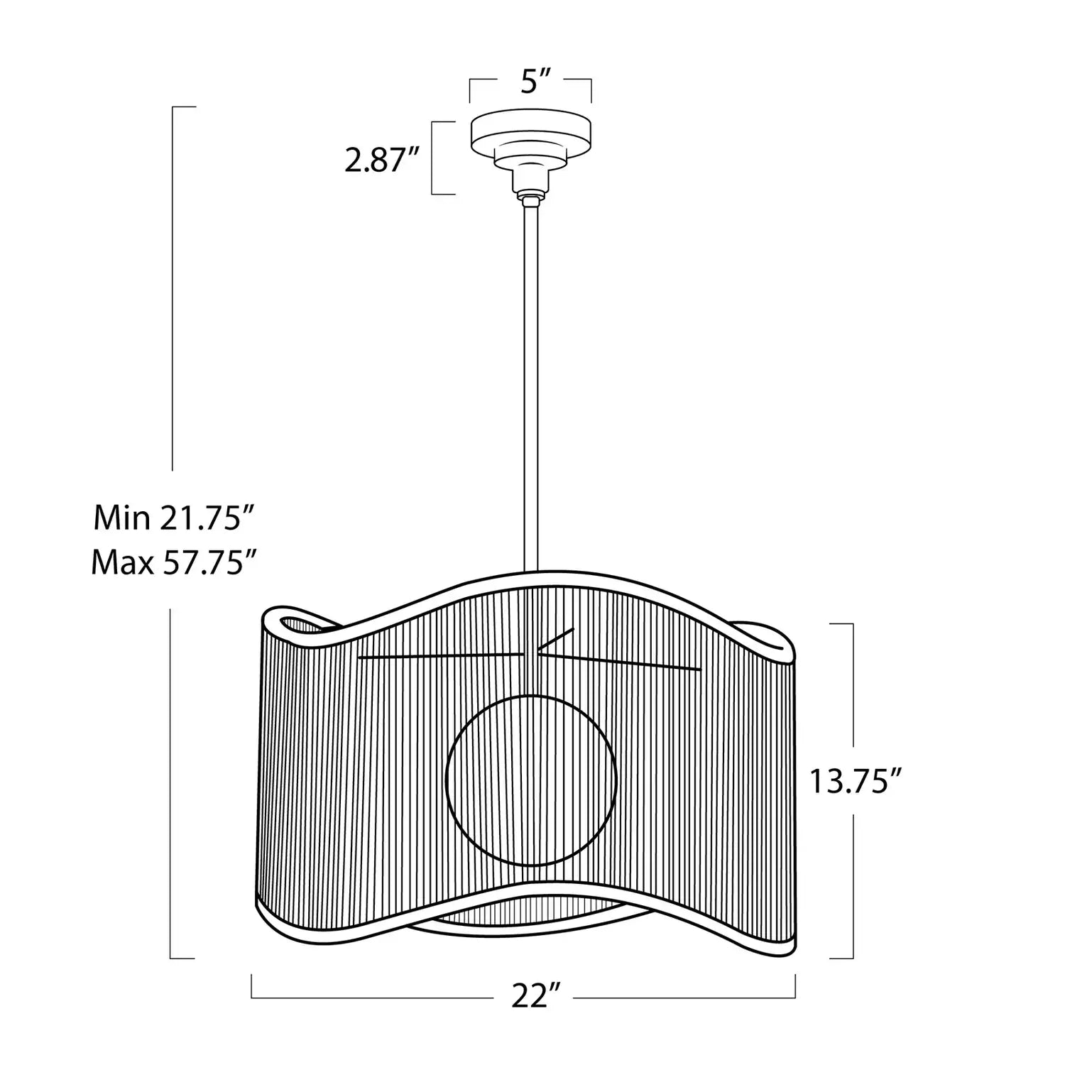 Regina Andrew, NIMES DRUM PENDANT, PENDANT LIGHT