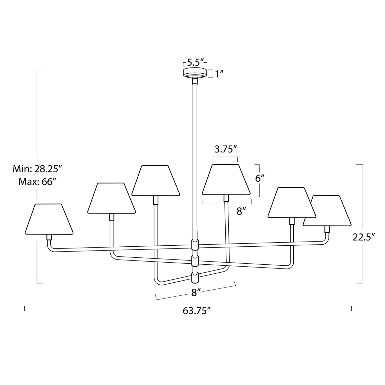Regina Andrew, POLLY METAL CHANDELIER, CHANDELIER LIGHT