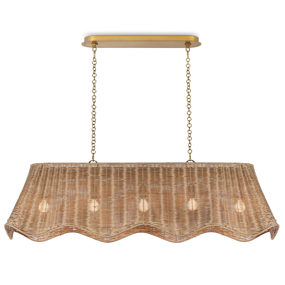 Regina Andrew, MARGO RATTAN LINEAR CHANDELIER, CHANDELIER LIGHT