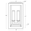Regina Andrew, MONTECITO DOUBLE ARM OUTDOOR SCONCE, WALL SCONCES