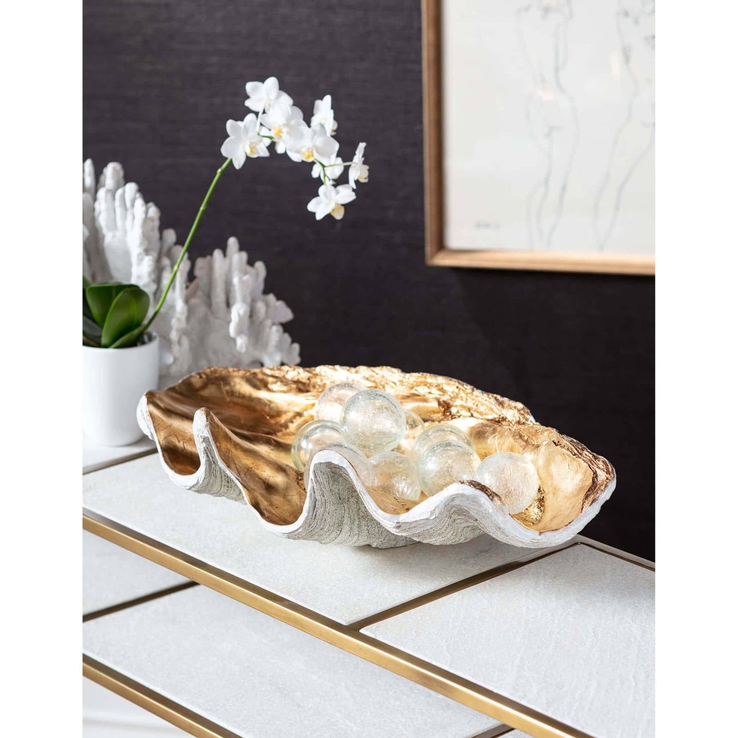 Regina Andrew GOLDEN CLAM BOWL - Decorative Accents