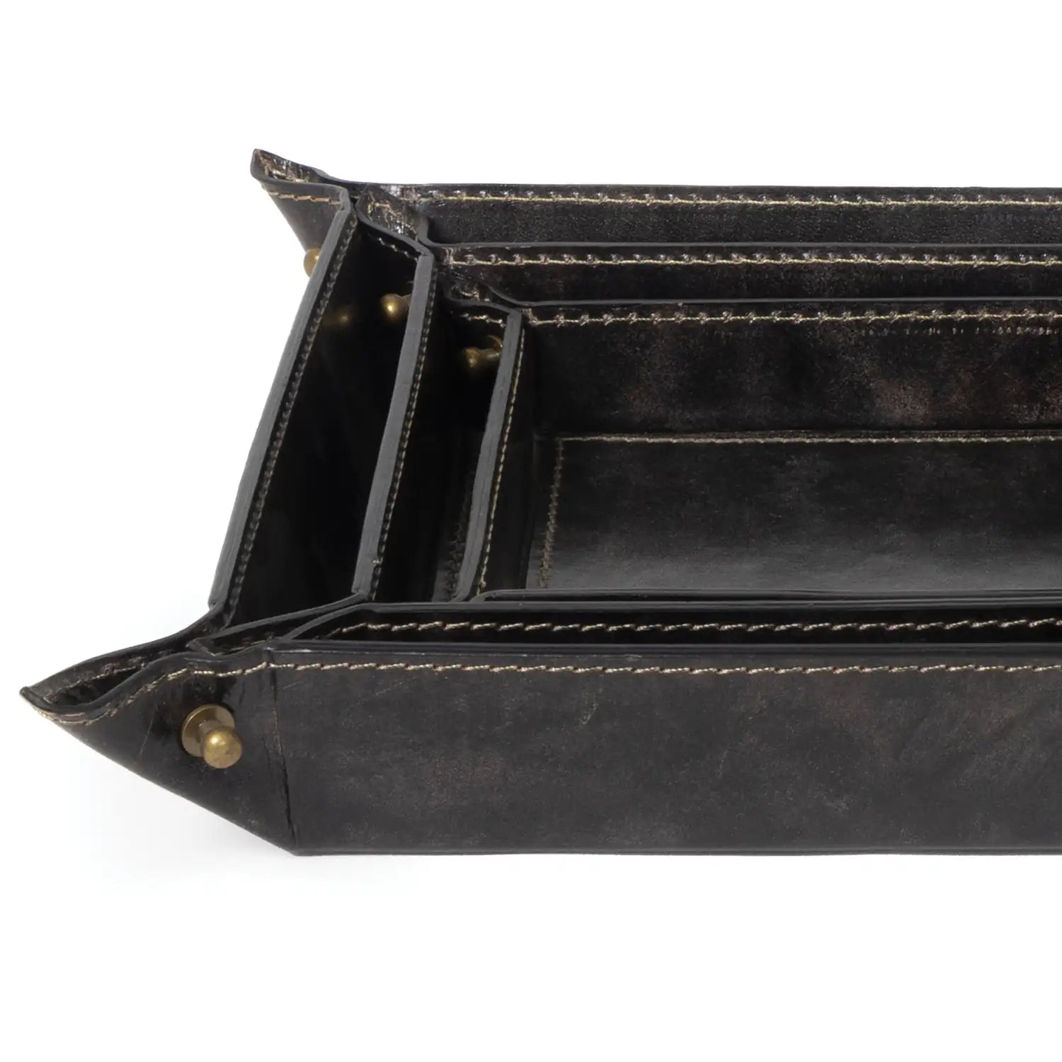 Regina Andrew DERBY LEATHER TRAY SET - Decorative Accents