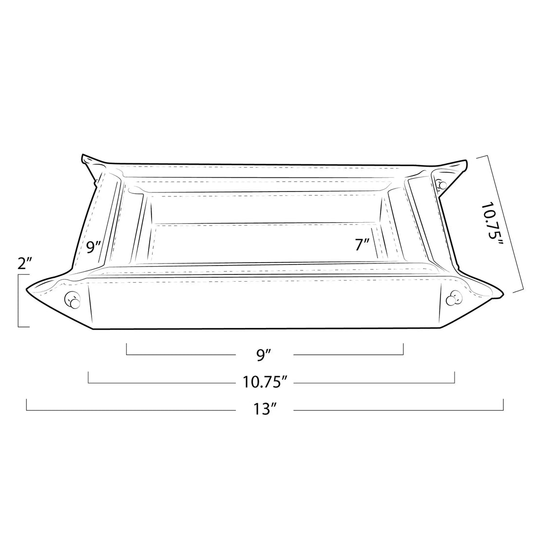 Regina Andrew DERBY LEATHER TRAY SET - Decorative Accents