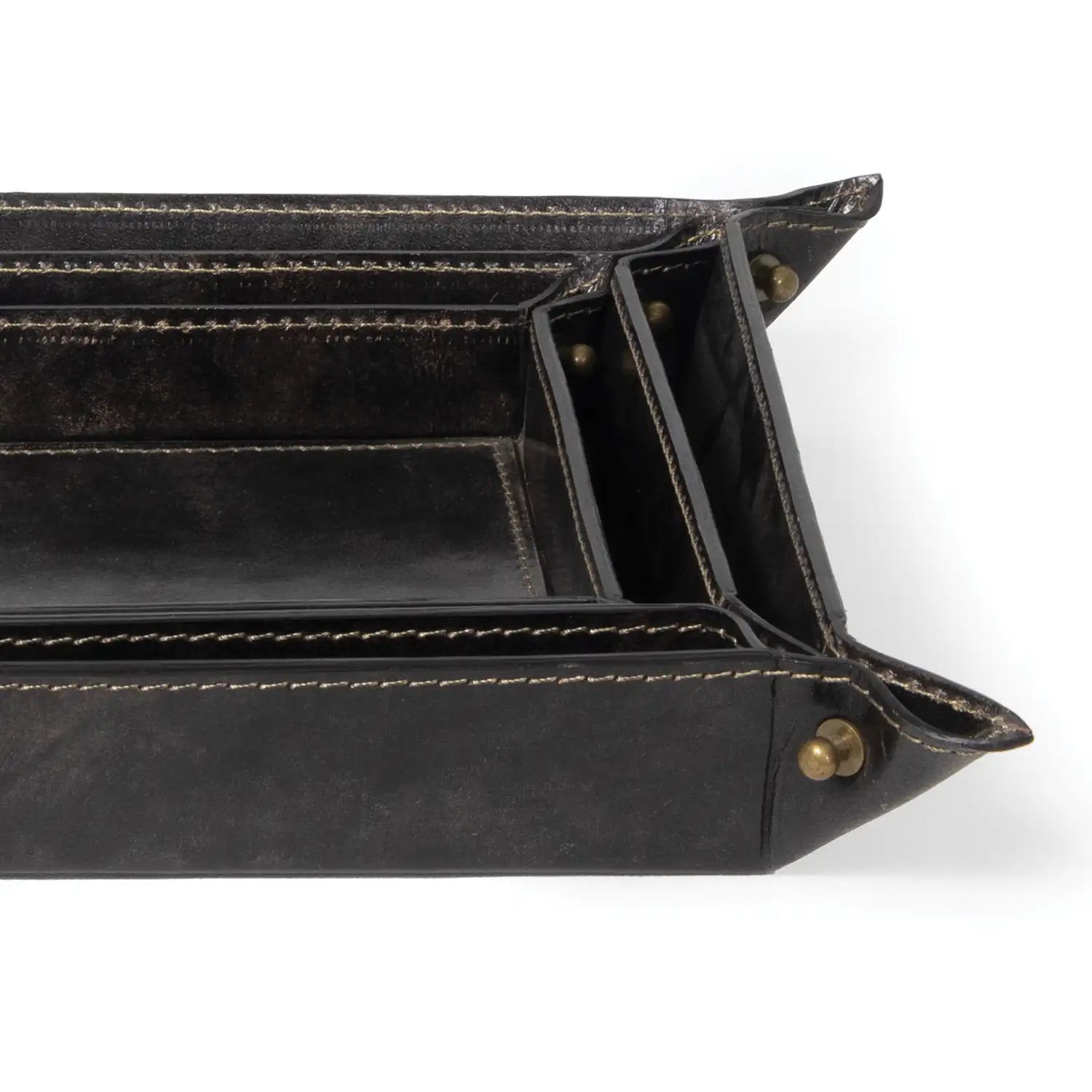 Regina Andrew DERBY LEATHER TRAY SET - Decorative Accents