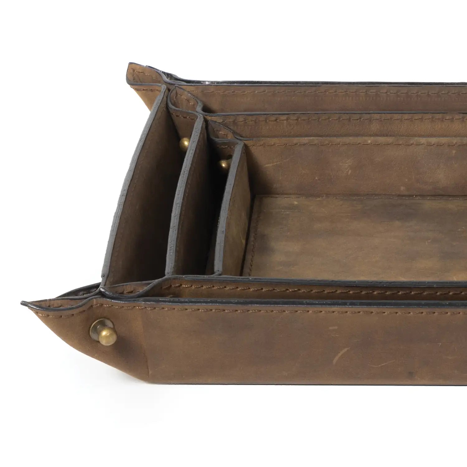 Regina Andrew DERBY LEATHER TRAY SET - Decorative Accents
