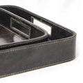 Regina Andrew DERBY RECTANGLE LEATHER TRAY SET - Decorative Accents