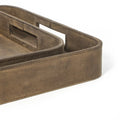 Regina Andrew DERBY RECTANGLE LEATHER TRAY SET - Decorative Accents