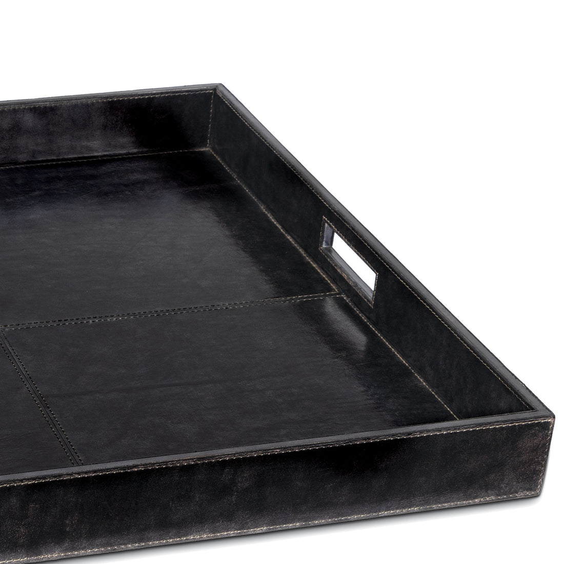 REGINA ANDREW DERBY SQUARE LEATHER TRAY - Decorative Accents