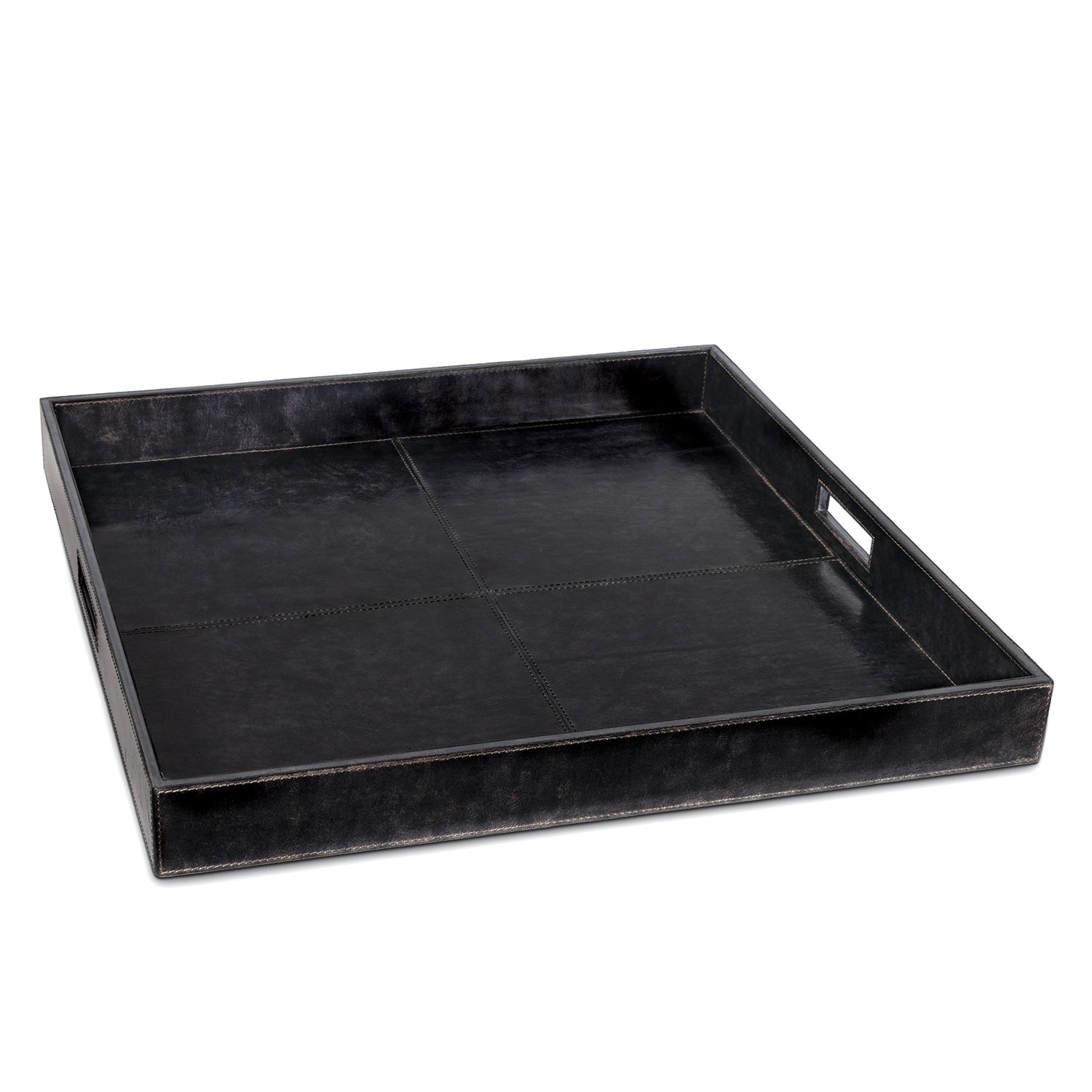 Regina Andrew DERBY SQUARE LEATHER TRAY - Decorative Accents