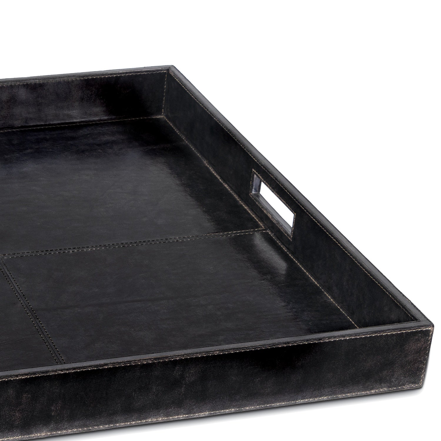 Regina Andrew DERBY SQUARE LEATHER TRAY - Decorative Accents
