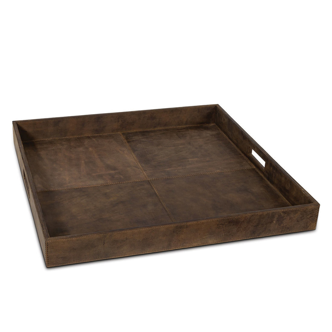 REGINA ANDREW DERBY SQUARE LEATHER TRAY - Decorative Accents
