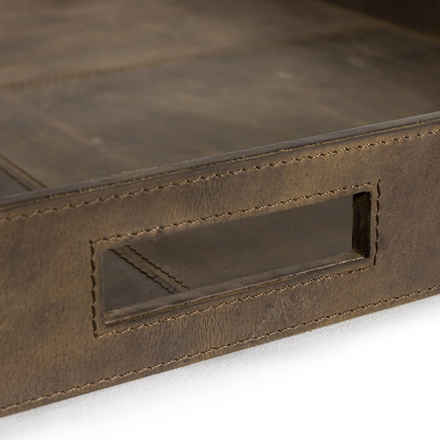 Regina Andrew DERBY SQUARE LEATHER TRAY - Decorative Accents