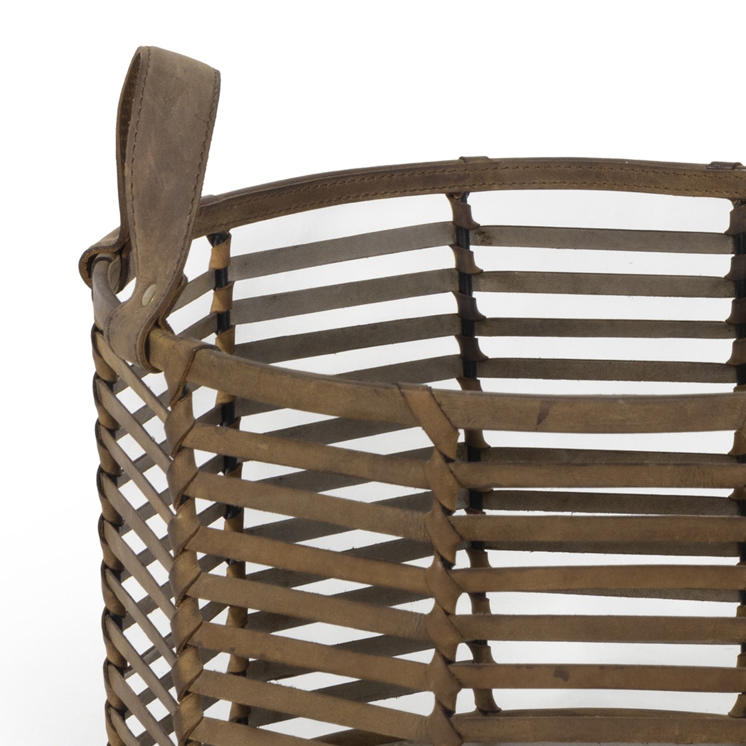 REGINA ANDREW FINN LEATHER BASKET - Decorative Accents