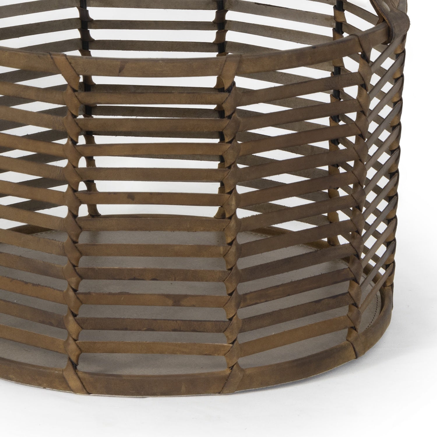 REGINA ANDREW FINN LEATHER BASKET - Decorative Accents