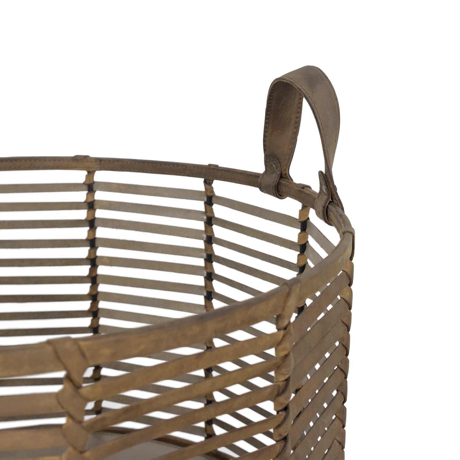 REGINA ANDREW FINN LEATHER BASKET - Decorative Accents