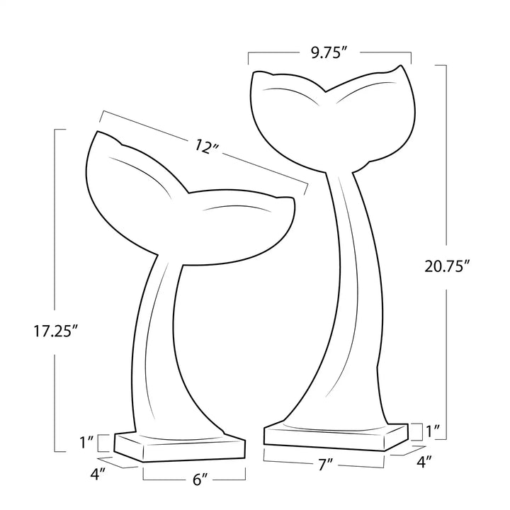 Regina Andrew WHALE TAIL PAIR - Decorative Accents