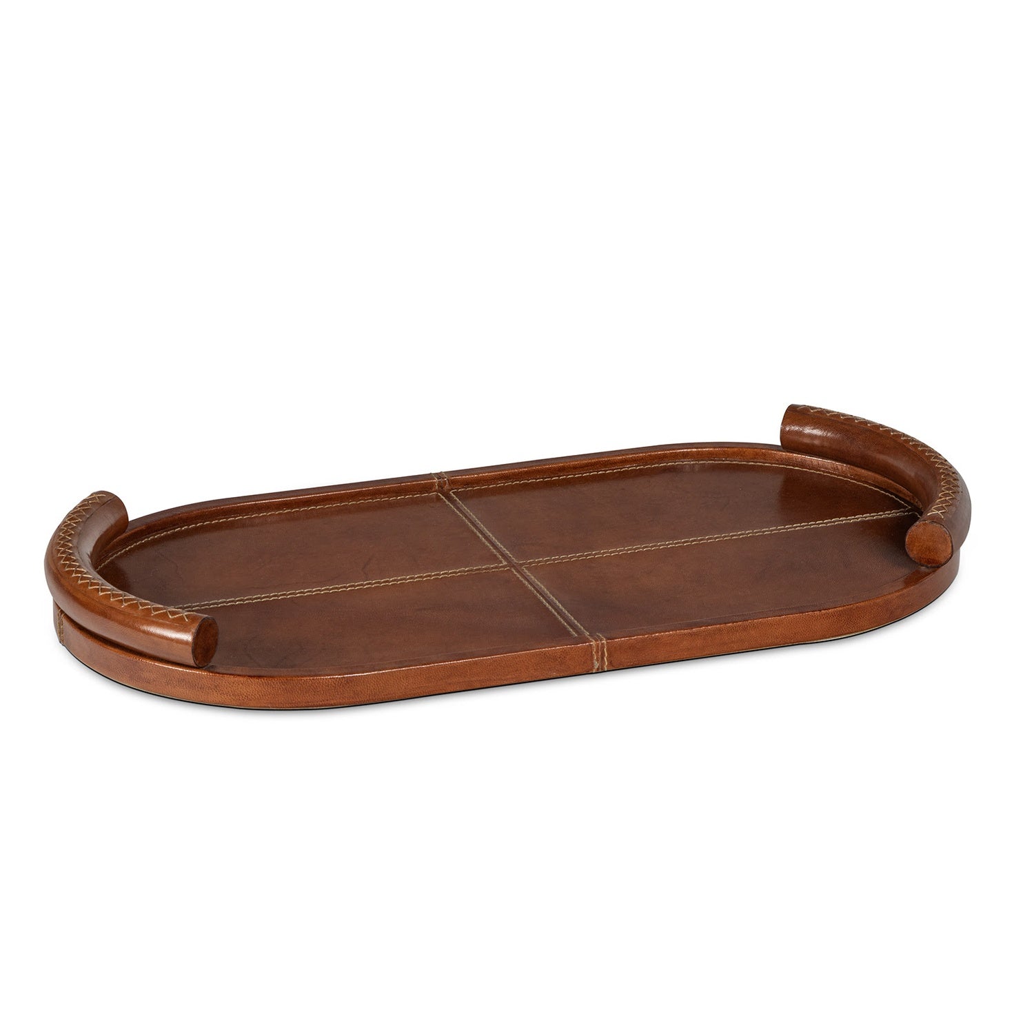 Regina Andrew FORTE LEATHER TRAY OVAL - Decorative Accents