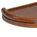 REGINA ANDREW FORTE LEATHER TRAY OVAL - Decorative Accents