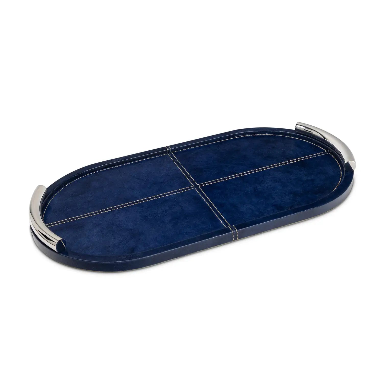 REGINA ANDREW HAYES LEATHER TRAY OVAL - Decorative Accents