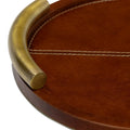 REGINA ANDREW HAYES LEATHER TRAY OVAL - Decorative Accents