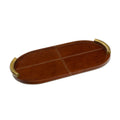 REGINA ANDREW HAYES LEATHER TRAY OVAL - Decorative Accents