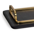 Regina Andrew GREYSON LEATHER RECTANGLE TRAY - Decorative Accents