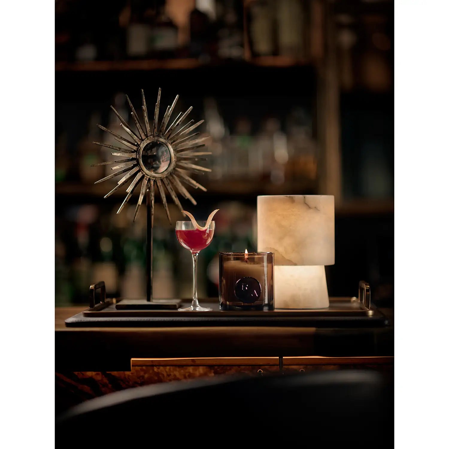 Regina Andrew GREYSON LEATHER RECTANGLE TRAY - Decorative Accents