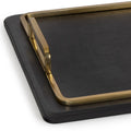 Regina Andrew GREYSON LEATHER RECTANGLE TRAY - Decorative Accents