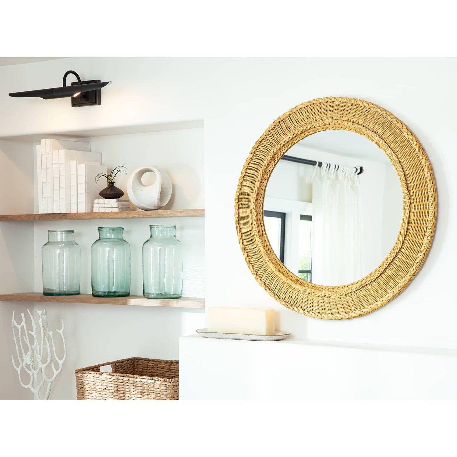 REGINA ANDREW PIERRE RATTAN MIRROR - Mirrors