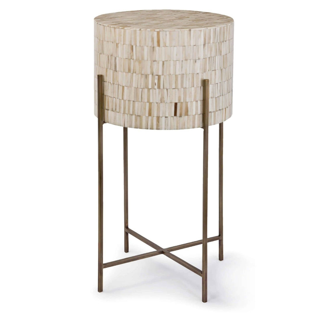 REGINA ANDREW BONE DRUM TABLE - Side