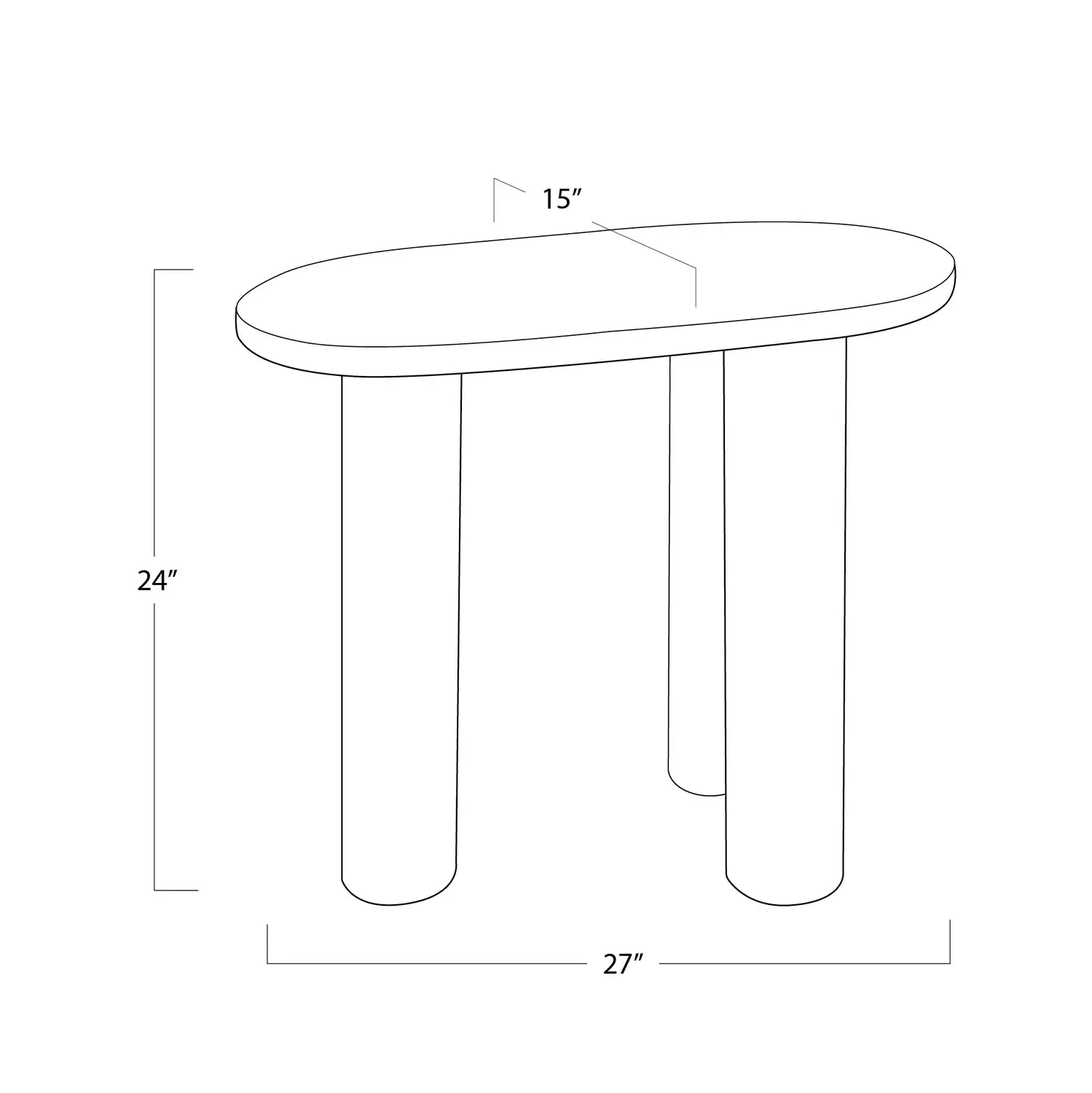 Regina Andrew GABRIELLE MARBLE END TABLE - Side