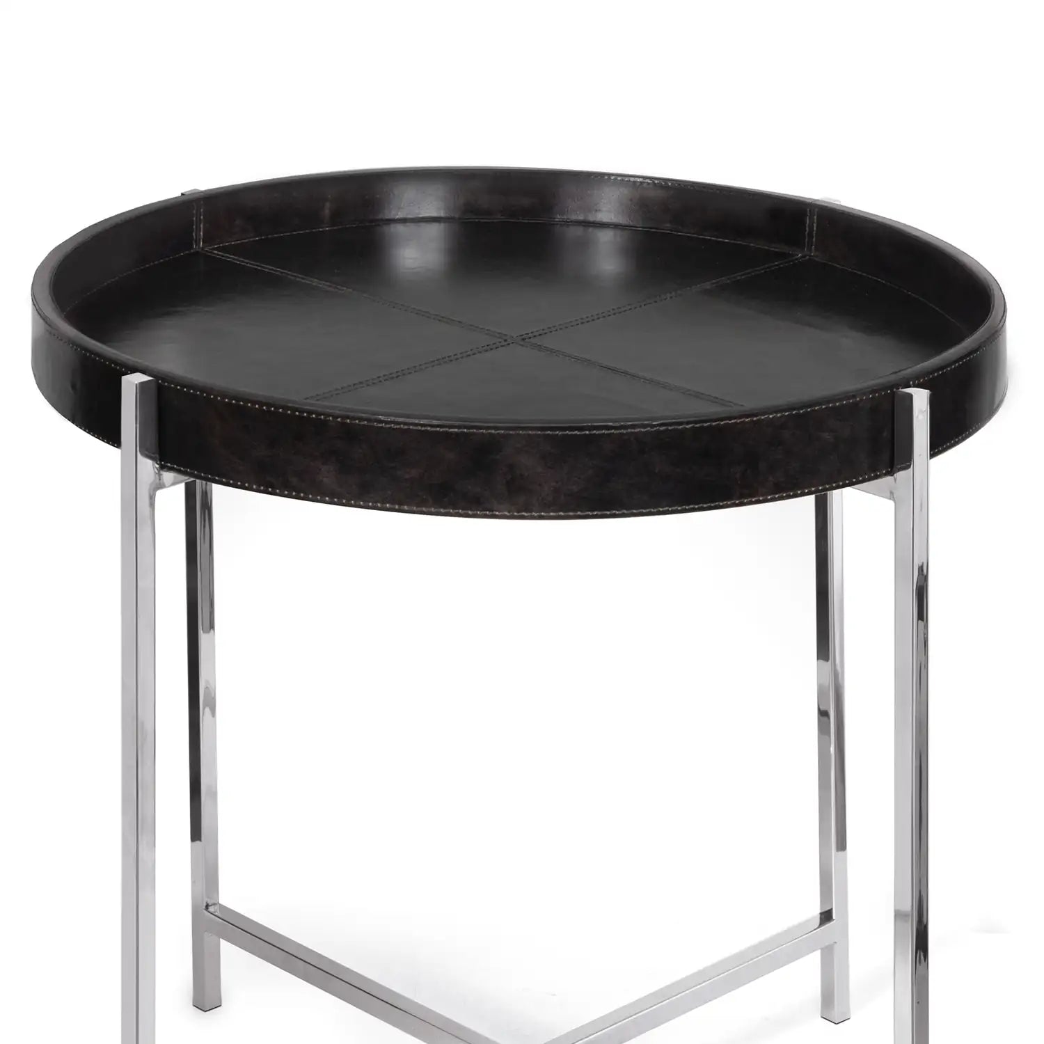 Regina Andrew DERBY LEATHER TRAY TABLE - Side