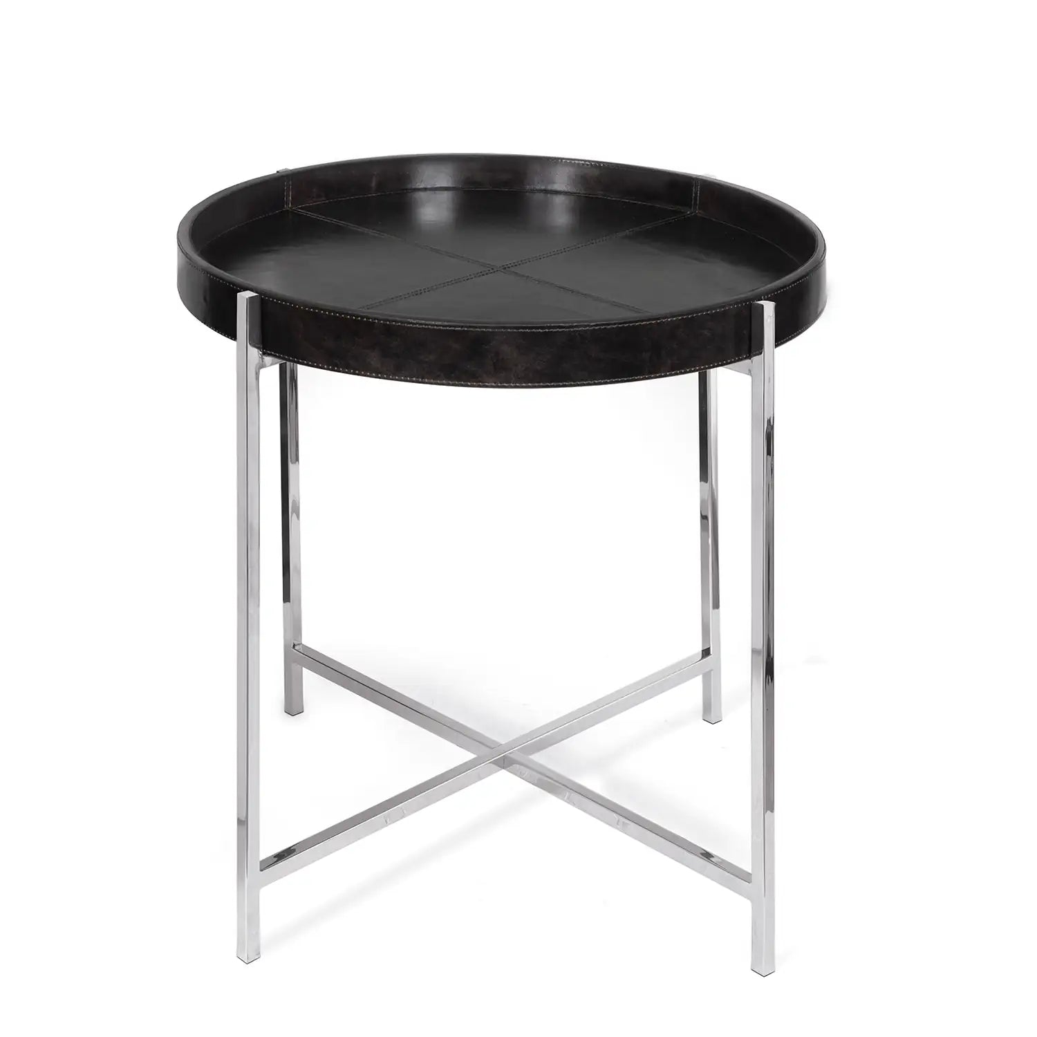 Regina Andrew DERBY LEATHER TRAY TABLE - Side