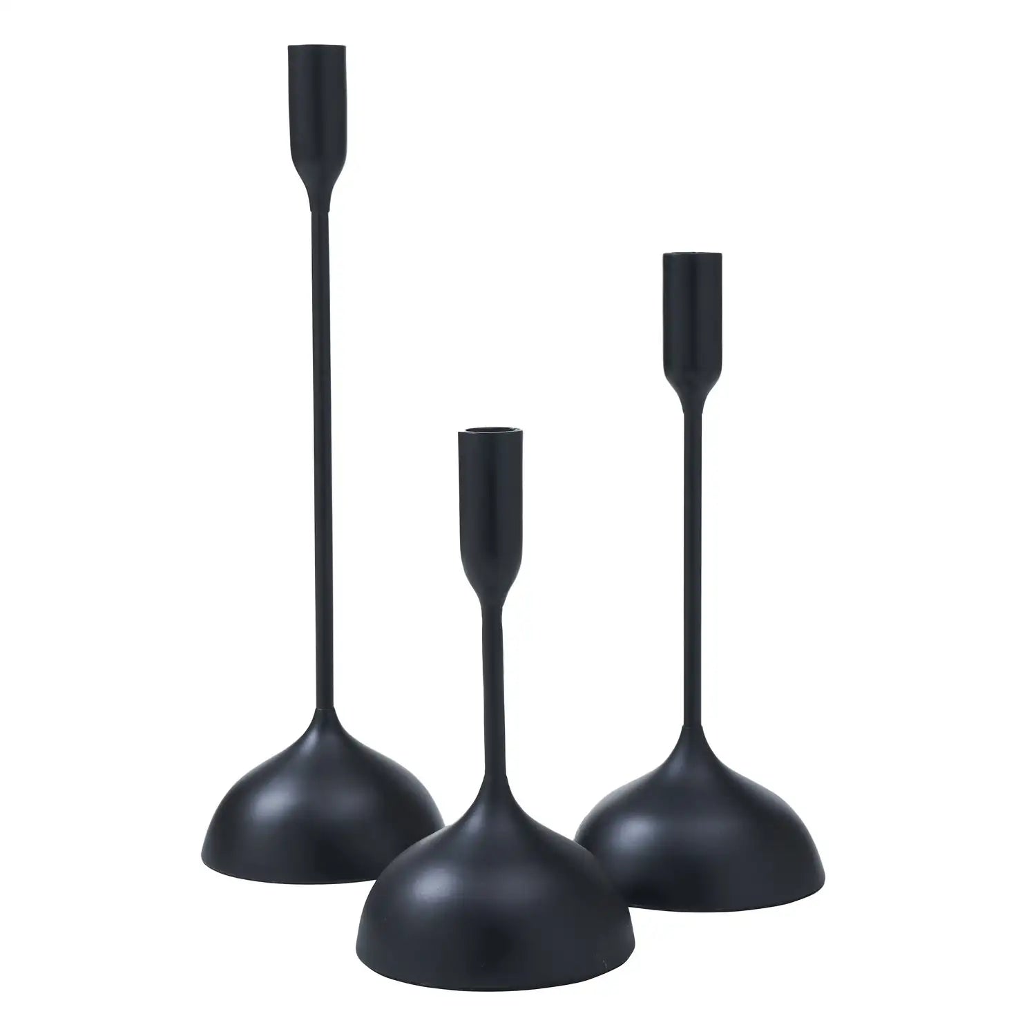 RENWIL CHAMBERS INDOOR ALUMINUM SET OF 3 TAPERED CANDLE HOLDER MATTE - Decorative Accents