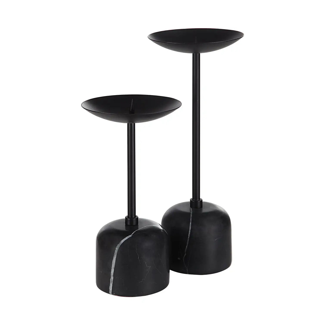 RENWIL UMA INDOOR IRON SET OF 2 PILLAR CANDLE HOLDER MATTE - Decorative Accents