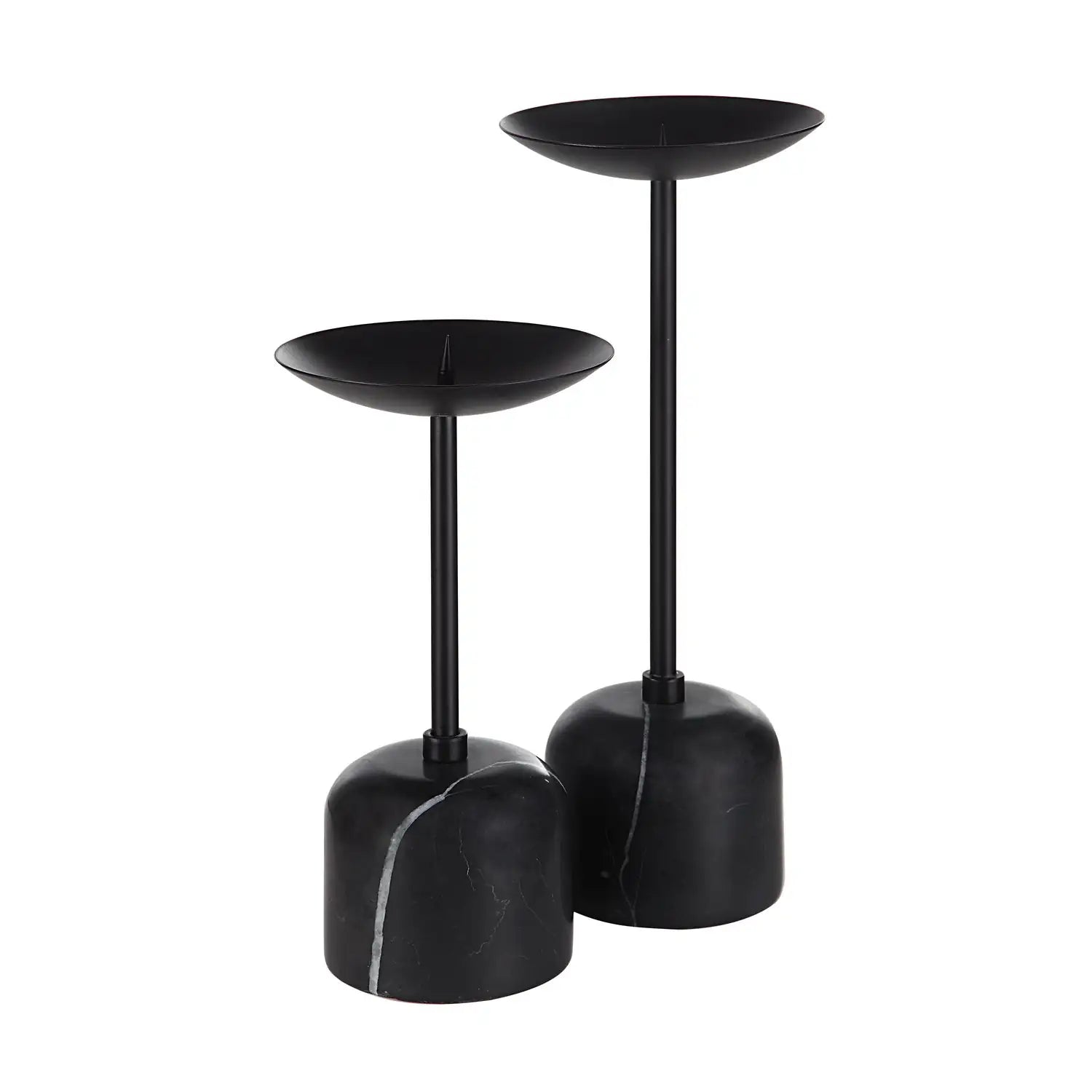 RENWIL UMA INDOOR IRON SET OF 2 PILLAR CANDLE HOLDER MATTE - Decorative Accents