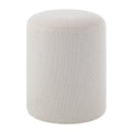 RENWIL CORBIN INDOOR BOUCLE OTTOMAN OFF-WHITE - Benches, Ottoman, Stools