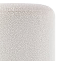 RENWIL CORBIN INDOOR BOUCLE OTTOMAN OFF-WHITE - Benches, Ottoman, Stools