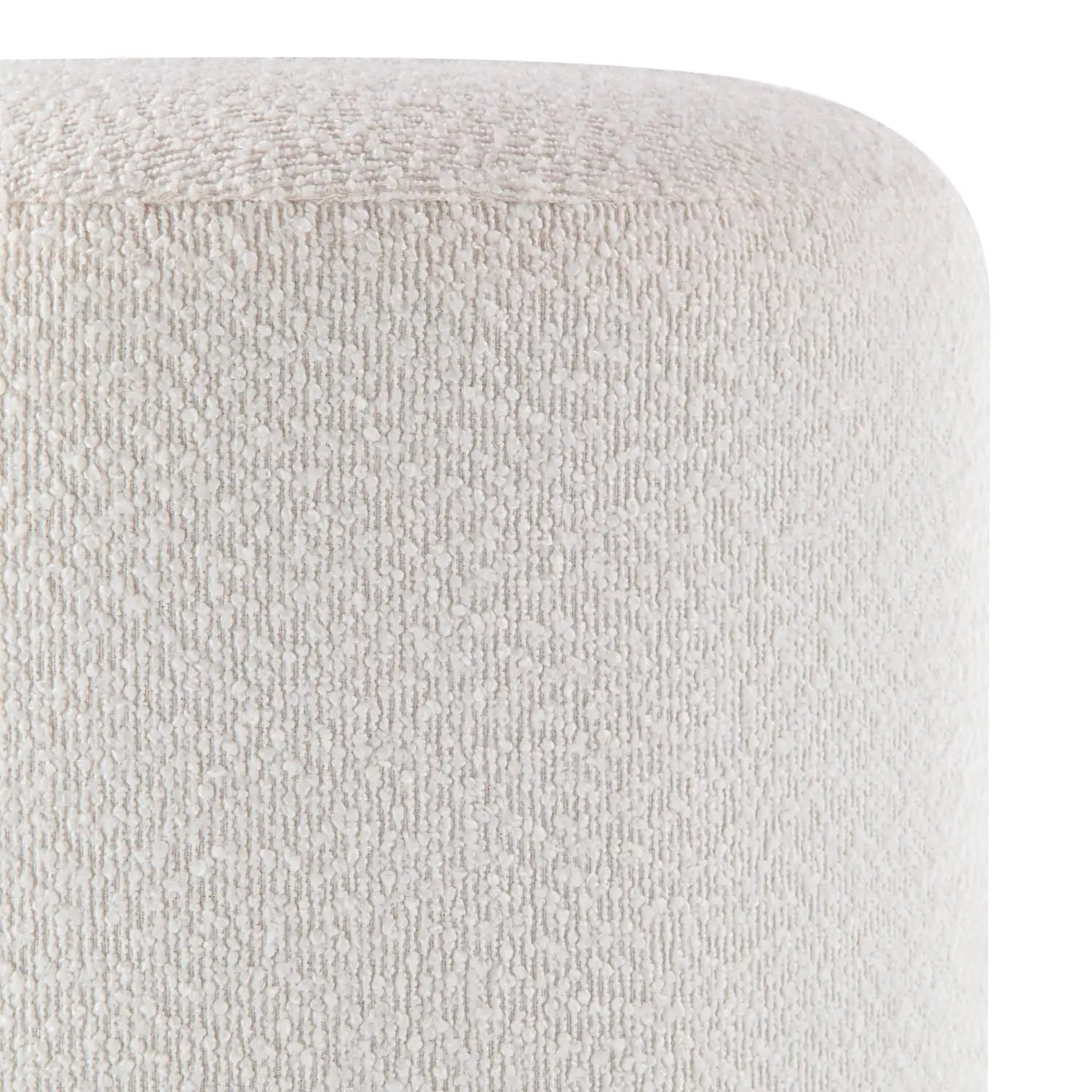RENWIL CORBIN INDOOR BOUCLE OTTOMAN OFF-WHITE - Benches, Ottoman, Stools