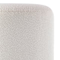 RENWIL CYNTHIA INDOOR BOUCLE OTTOMAN OFF-WHITE - Benches, Ottoman, Stools