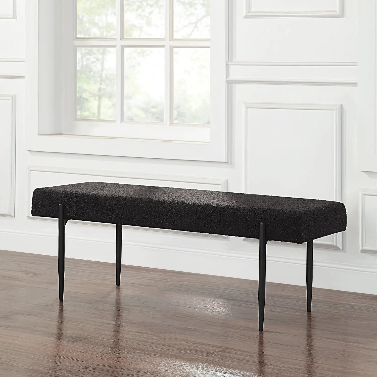 RENWIL LOWE INDOOR BOUCLE BENCH - Benches, Ottoman, Stools