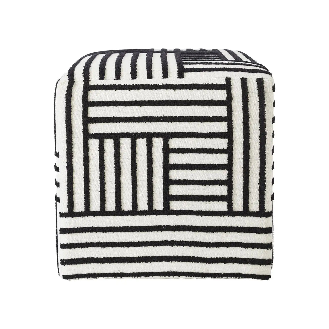 RENWIL MONTI INDOOR COTTON CANVAS CUBE OTTOMAN - Benches, Ottoman, Stools