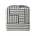 RENWIL MONTI INDOOR COTTON CANVAS CUBE OTTOMAN - Benches, Ottoman, Stools