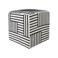 RENWIL MONTI INDOOR COTTON CANVAS CUBE OTTOMAN - Benches, Ottoman, Stools