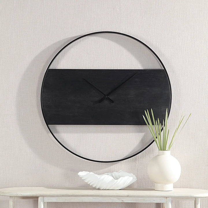RENWIL ROMY INDOOR IRON WALL CLOCK MATTE - Decorative Accents