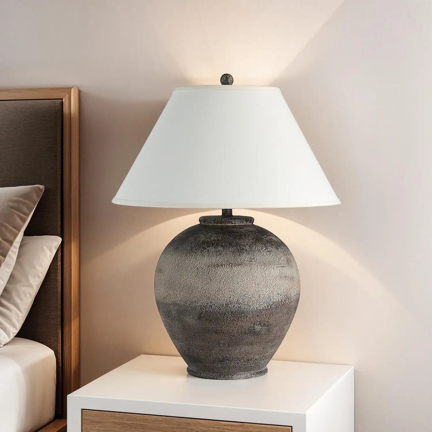 RENWIL, BRONCE TABLE LAMP, TABLE LAMPS